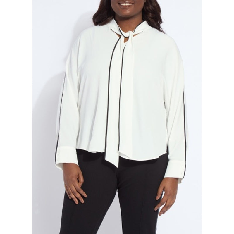 Lysse - Womens Daphne Dolman Sleeve Bow Blouse Curvy