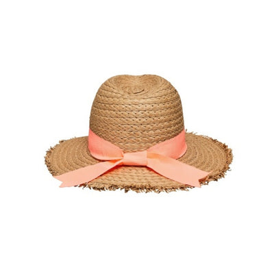 Snapper Rock - Girls Peachy Ribbon Sunhat