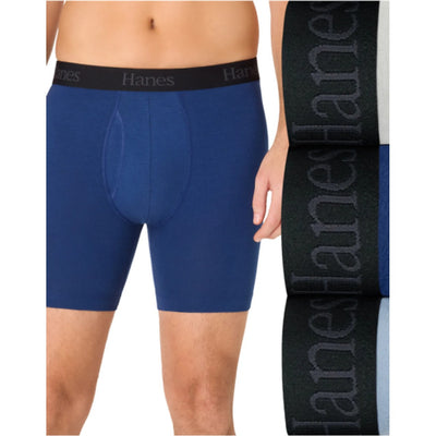Hanes - Mens Ultimate® Men's Underwear Boxer Briefs Pack – 3-Pack – Comfort Flex Fit® – Total Support Pouch®