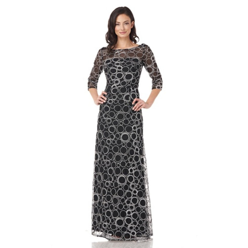 JS Collections - Womens Circle Embroidere Aline Gown