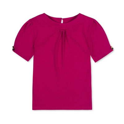 Hope & Henry - Girls Organic Puff Sleeve Knit Top