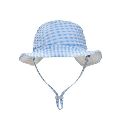 Snapper Rock - Girls Seaside Gingham Reversible Bucket Hat