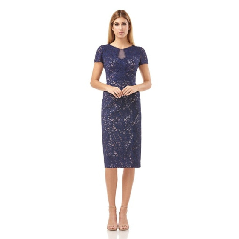 JS Collections - Womens Panel Lace Short Dress