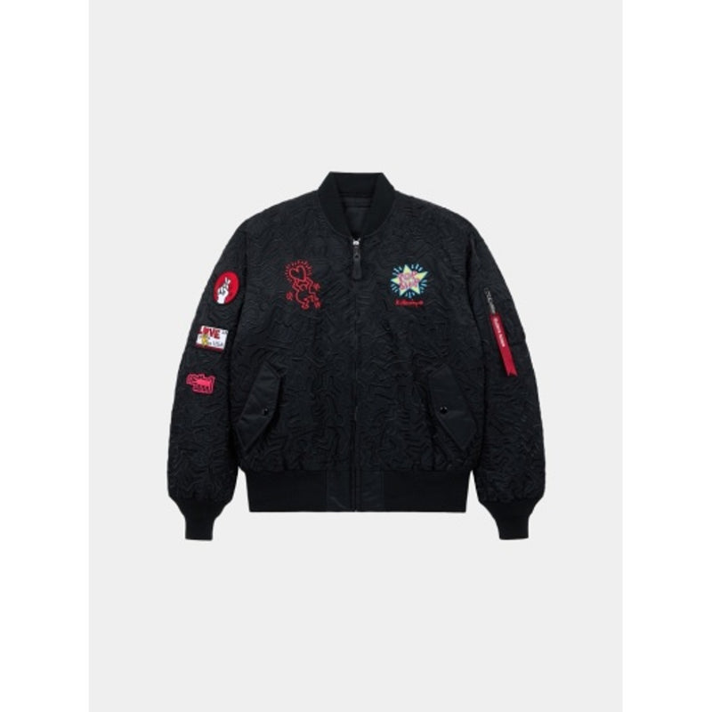 Alpha Industries - Mens Keith Haring X Alpha Ma-1 All Over Embroidery