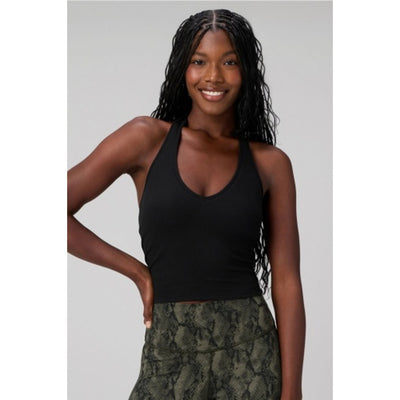 Fabletics - Womens Modal Rib Built-in Bra Halter Top