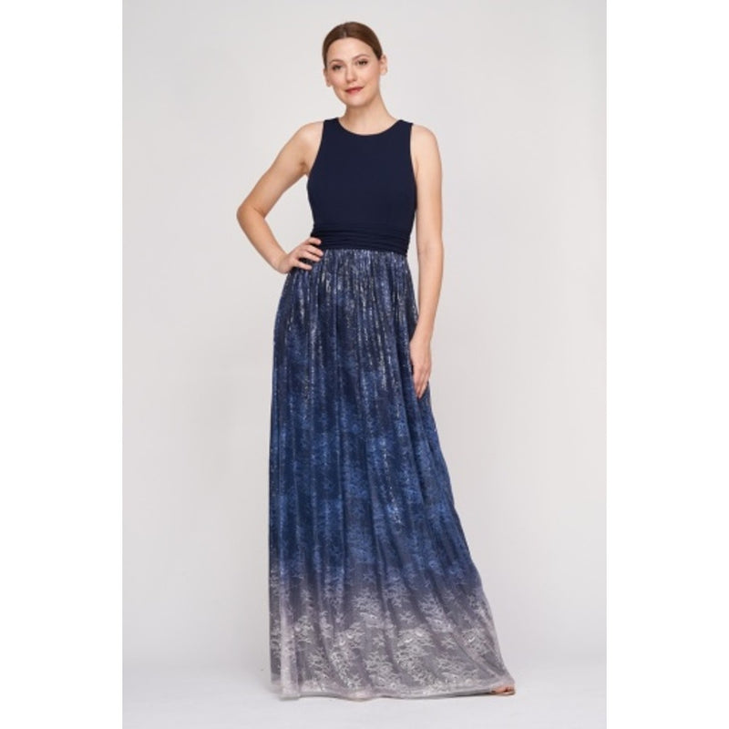 JS Collections - Womens Mylah Illusion a-Line Gown