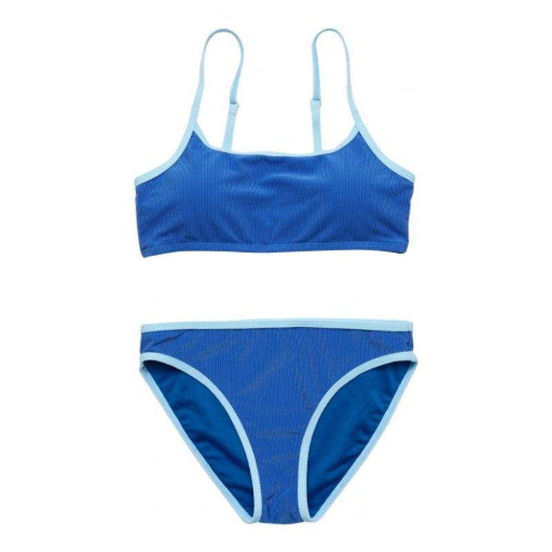 Snapper Rock - Girls Deepwater Blue Teen Crop Bikini