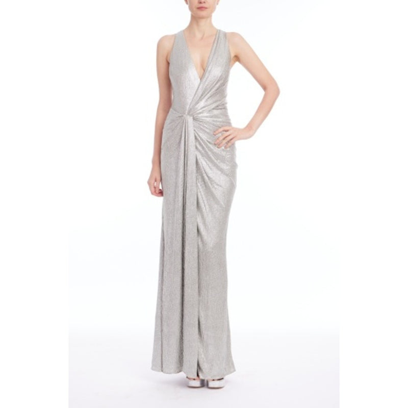 Badgley Mischka - Womens Lurex Print V Nk