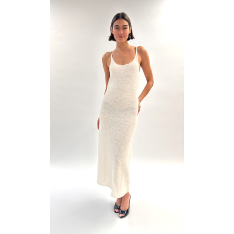 Onia - Womens Textured Linen Sweater Scoop Maxi
