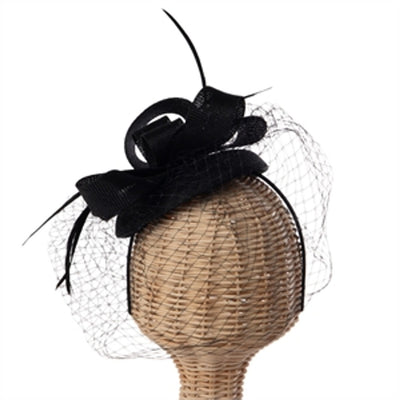 San Diego Hat Company - Structured Fascinator with Stiff Ribbon