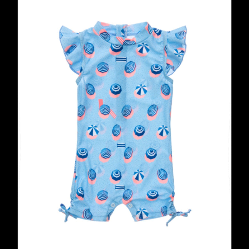 Snapper Rock - Baby French Riviera Flutter Sleeve Sunsuit
