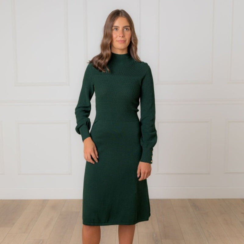 Hope & Henry - Womens Organic Mock Neck Sweater Dress