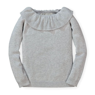 Hope & Henry - Girls Organic Ruffle Collar Sweater