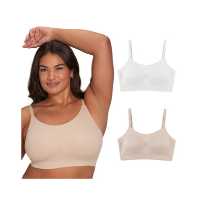 Hanes - Womens Playtex Seamless Full Coverage Wireless Bra 2-Pack