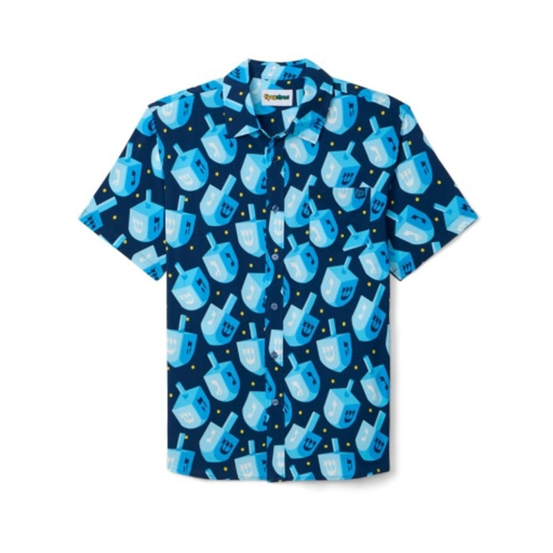 Tipsy Elves - Mens Dreidel Delight Button Down Shirt