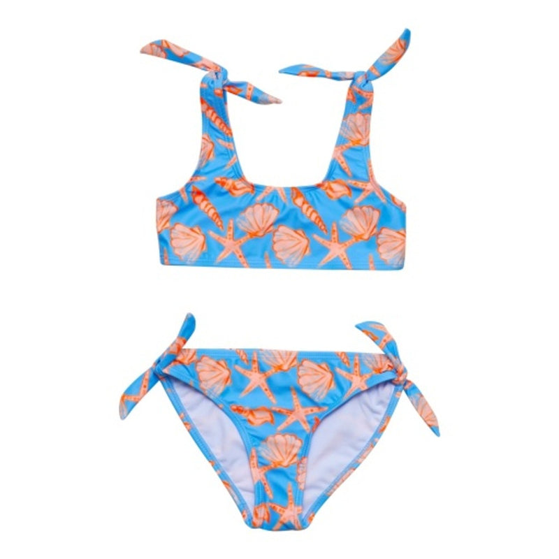 Snapper Rock - Girls Coral Cabana Crop Bikini