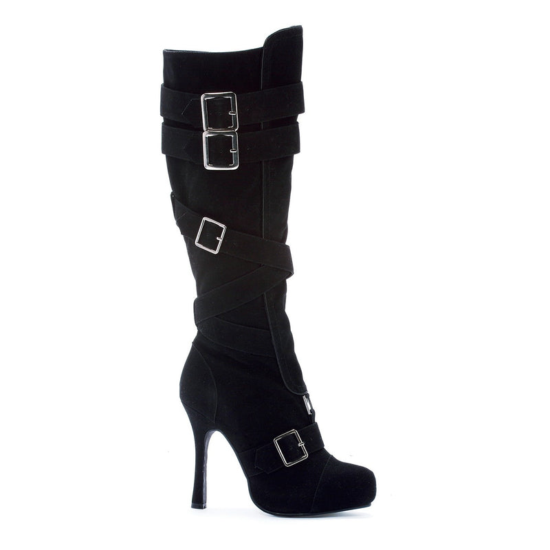 Ellie Shoes - 4" Microfiber Knee High Boot with Buckles