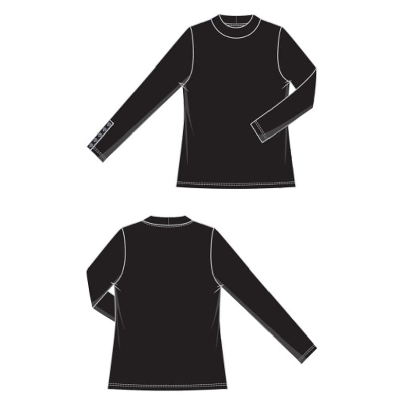 Liverpool Los Angeles - Womens Long Slv Mock Neck Knit Top with Button Detail