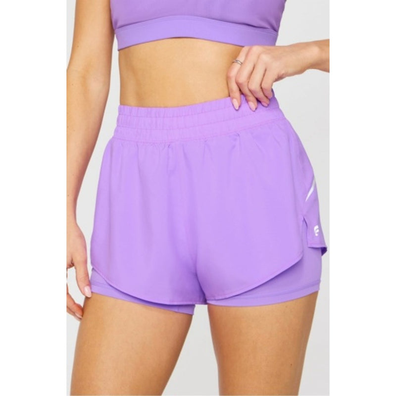 Fabletics - Womens 2-in-1 Reflective Run Short 2"