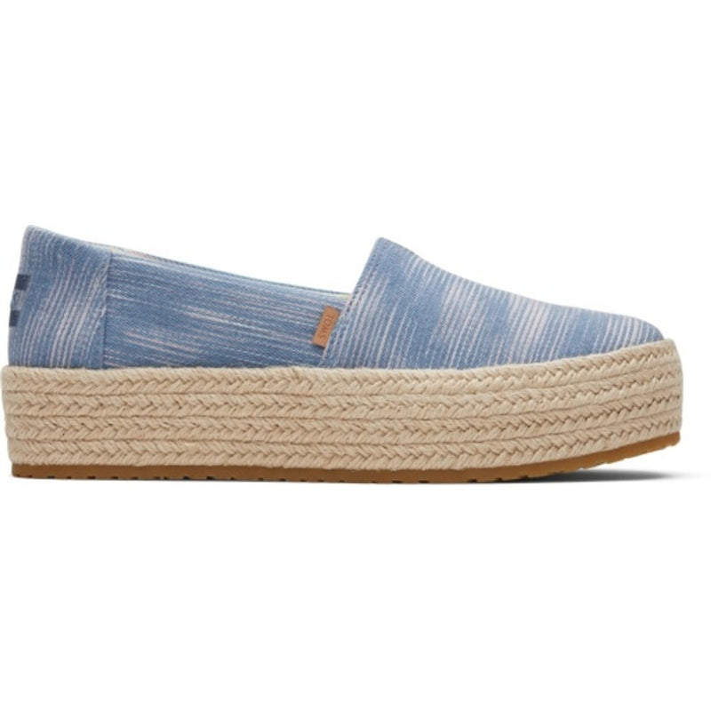 TOMS - Womens Valencia Espadrille - Pastel Blue Novelty Denim