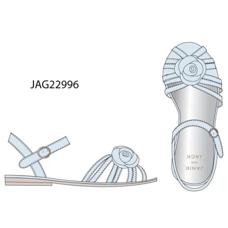 Janie and Jack - Kids G Blu Flwr Sandal E2