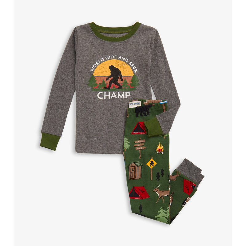 Little Blue House - Hide and Seek Kids Appliqué Pajama Set