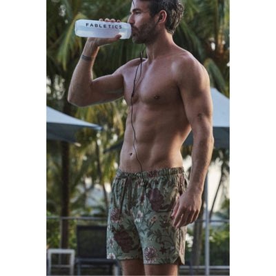 Fabletics - Mens the 7" One Short - Seagrass Wildflowers