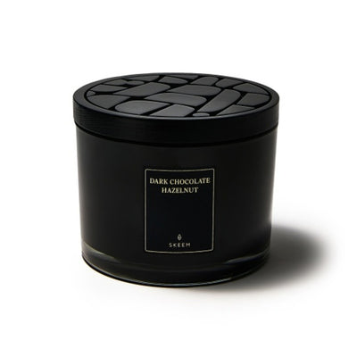 Skeem - Unisex Dark Chocolate Hazelnut Obsidian Triple Wick Candle