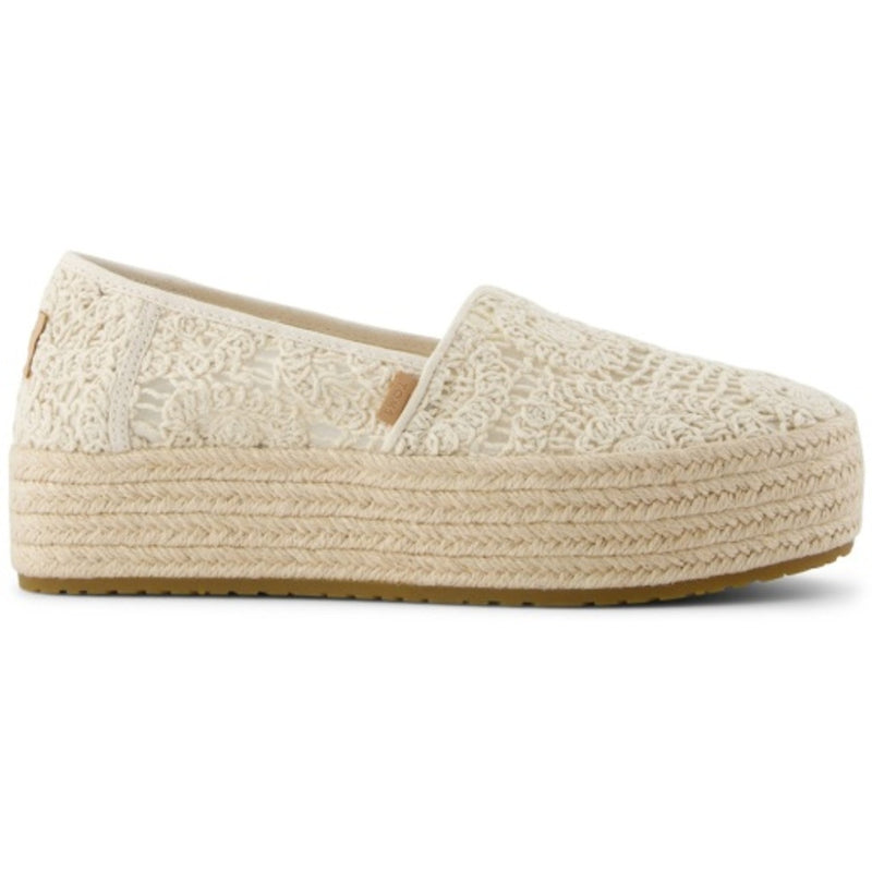 TOMS - Womens Valencia Espadrille - Natural Crochet Lace