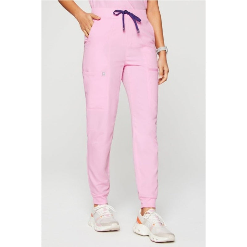 Fabletics - Womens High-Rise on-Call Scrub Jogger - Pink Marshmallow