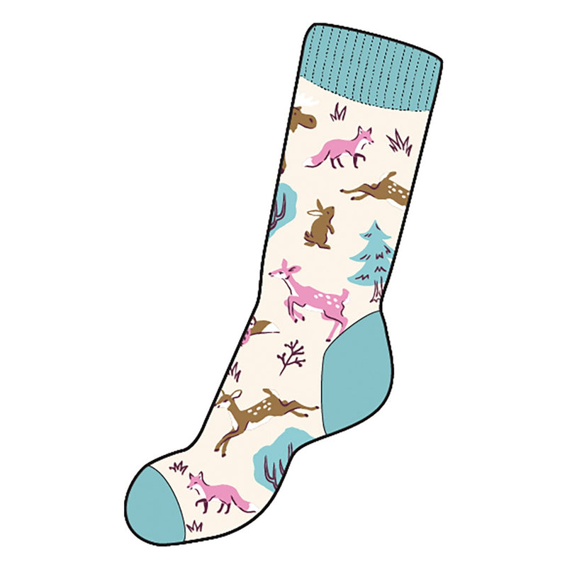 Little Blue House - Forest Creatures Womens Crew Socks