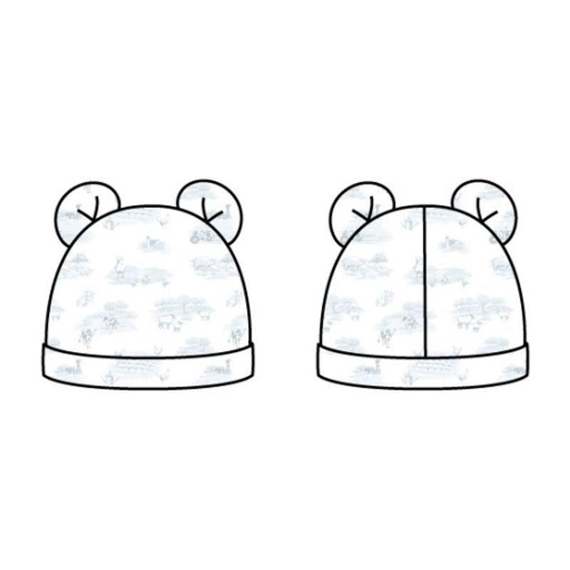 Janie and Jack - B K Blue Farm Scenic Bear Ears Knit Cap Sig1