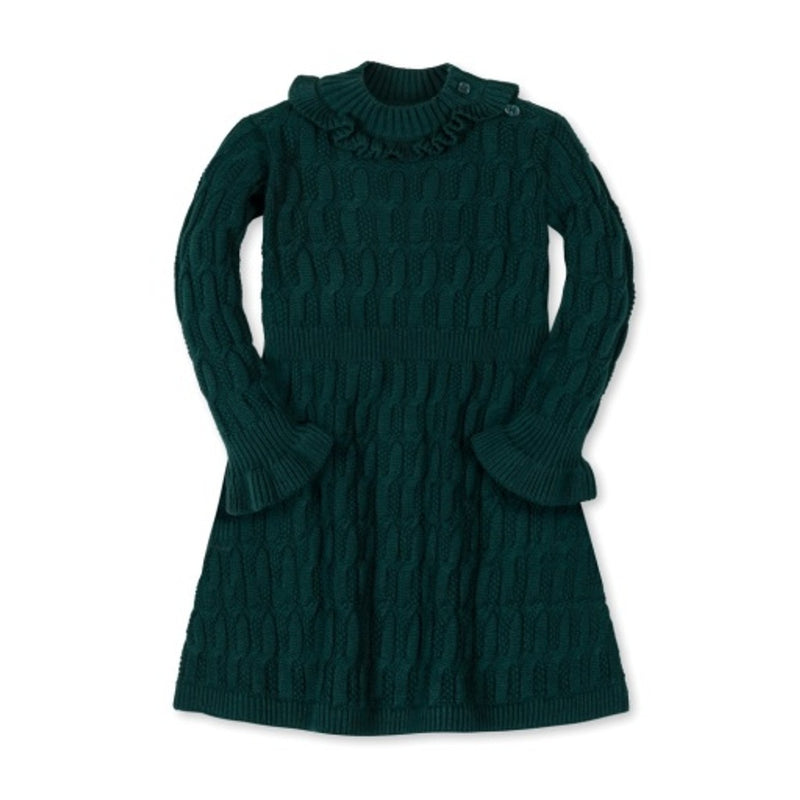 Hope & Henry - Girls Organic Ruffle Edge Sweater Dress