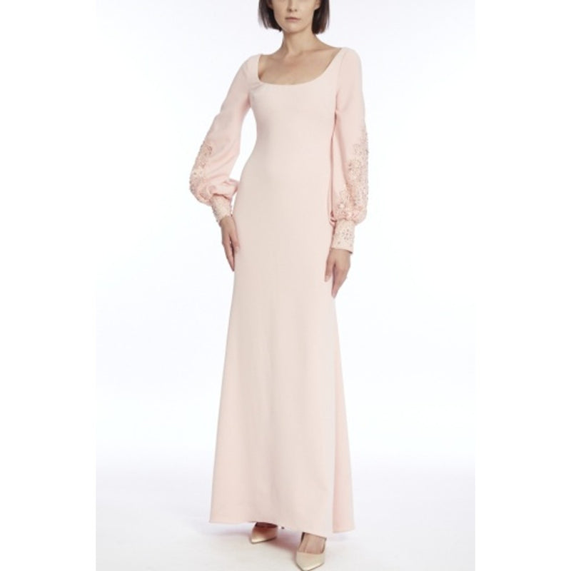 Badgley Mischka - Womens Lace Sleeve Scoop Nk