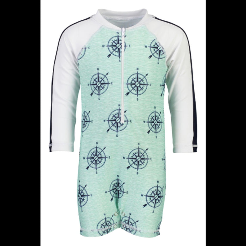 Snapper Rock - Baby Compass Long Sleeve Sunsuit