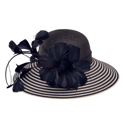 San Diego Hat Company - Womens Poly Braid with Satin Band & Floral