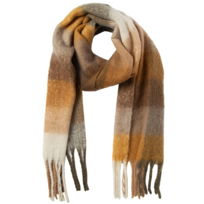 San Diego Hat Company - Wilder Womens Mixed Earthtone Striped Scarf