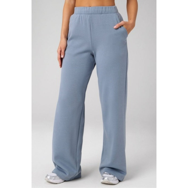 Fabletics - Womens Cozy Fleece Wide Leg Sweatpant - Vintage Grey