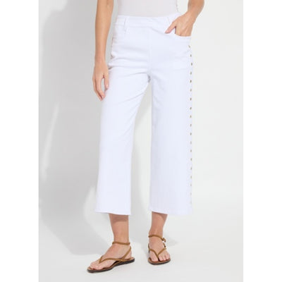 Lysse - Womens Willa Scallop Studded Crop Denim