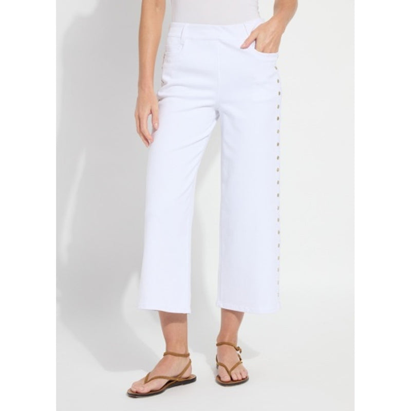 Lysse - Womens Willa Scallop Studded Crop Denim