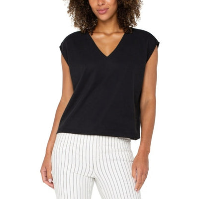 Liverpool Los Angeles - Womens Dolman Slve V Neck Top