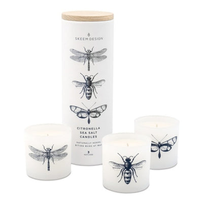 Skeem - Unisex Citronella Sea Salt Votive Set