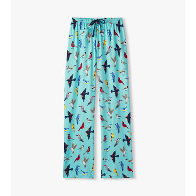 Little Blue House - Backyard Birds Womens Jersey Pajama Pants
