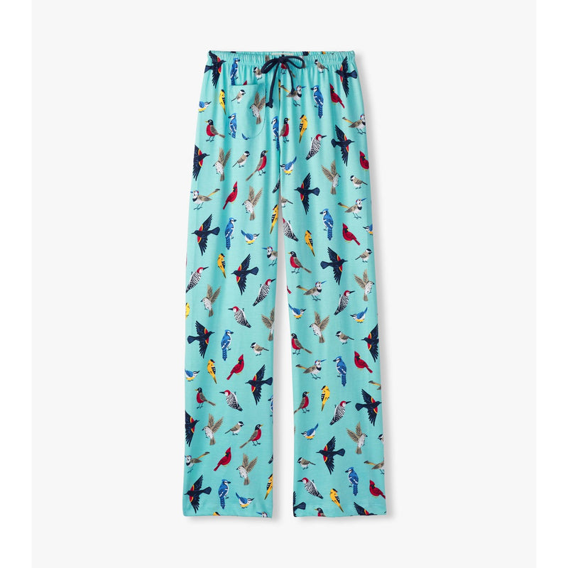 Little Blue House - Backyard Birds Womens Jersey Pajama Pants