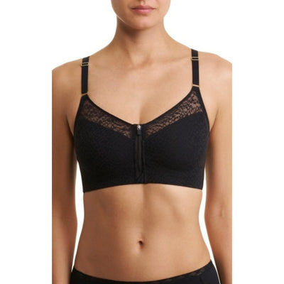 Natori - Womens Pretty Smooth Zip Front Close Pocketed Wireless Bra
