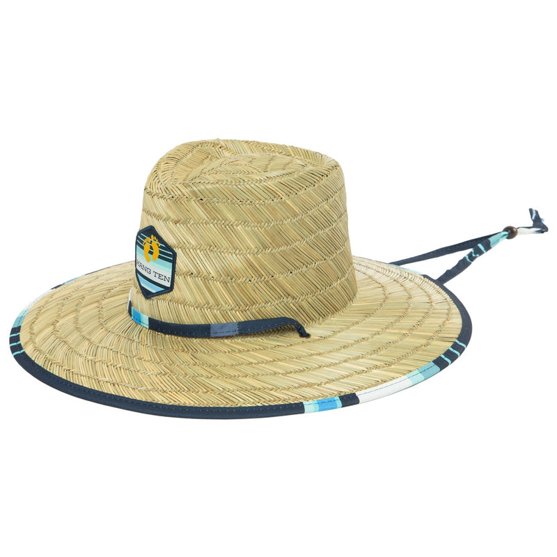 San Diego Hat Company - Straw Lifeguard with Striped Underbrim