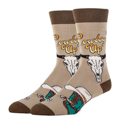 Oooh Yeah - Mens Crew Socks Cowboy Up