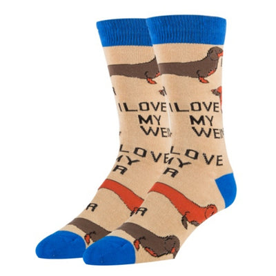 Oooh Yeah - Mens Crew Socks-Love My Weiner