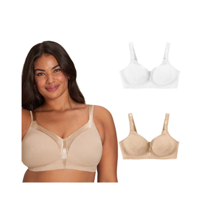 Hanes - Womens Playtex 18 Hour Silky Soft Smoothing Cool & Breathable Wireless Bra 2-Pack