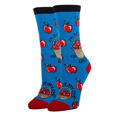 Oooh Yeah - Womens Apple of My Eye-Womens Crew Socks